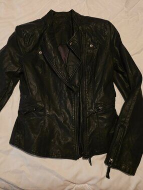 BLANKNYC Black Faux Leather Moto Jacket XS
